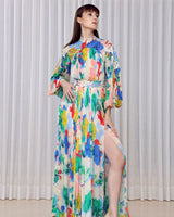 Hibiscus lazer maxi dress