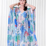 Hibiscus Sequins Kaftan Dress