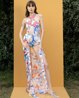 Blue mist Printed bodysuit