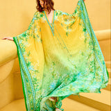 Vacay Nu Yellow Ombre Kaftan