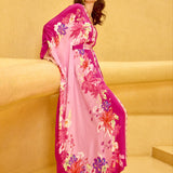 Floral Placement Kaftan Dress