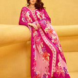 Floral Placement Kaftan Dress