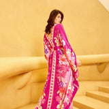 Floral Placement Kaftan Dress