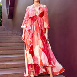 Scarlet Eucalyptus Shoulder Cutout Dress