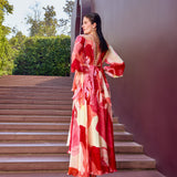 Scarlet Eucalyptus Shoulder Cutout Dress