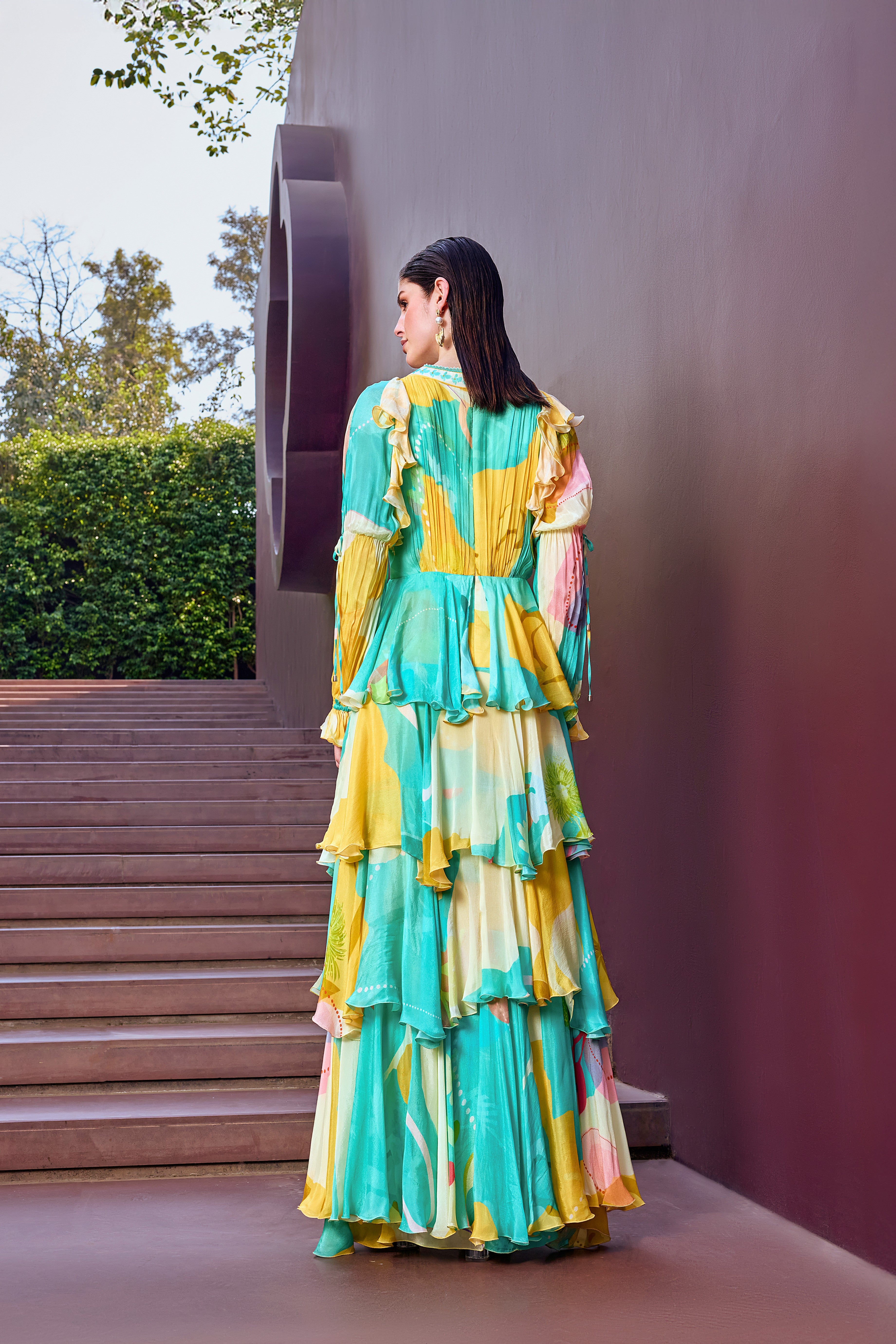 Turquoise Eucalyptus Layer Dress