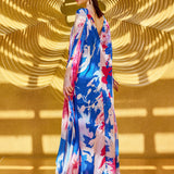 Floral Serenity V-Neck Kaftan