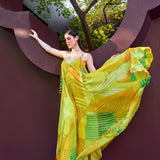 Geo Escape Lurex Backless Dress