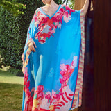 Blue Azure Bloom Kaftan