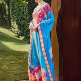 Blue Azure Bloom Kaftan