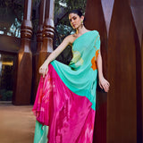 Wage Placement One-Shoulder Kaftan