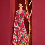 Red Scarlet Kaftan Dress