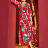 Red Scarlet Kaftan Dress