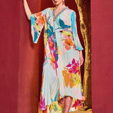 Sky Asymmetrical Kaftan Dress