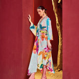 Sky Asymmetrical Kaftan Dress