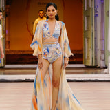 Printed strokes cape