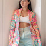 Helly Shah in Blurred Printed Satin Pant Set