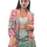 Helly Shah in Blurred Printed Satin Pant Set