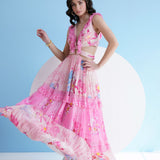 Pink Pastoral Printed Maxi Dress