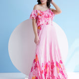 Fuchsia Orchid One Shoulder Jumpsuit