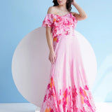 Fuchsia Orchid One Shoulder Jumpsuit