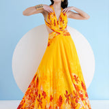 Yellow Orchid Maxi Dress