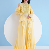 Yellow Maxi Dress With Lace Detailing