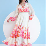 Red Bauhinia Maxi Dress
