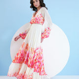 Red Bauhinia Maxi Dress