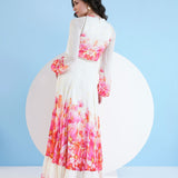 Red Bauhinia Maxi Dress