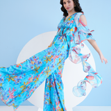 Teal Botanical Jumpsuit