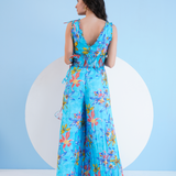 Teal Botanical Jumpsuit