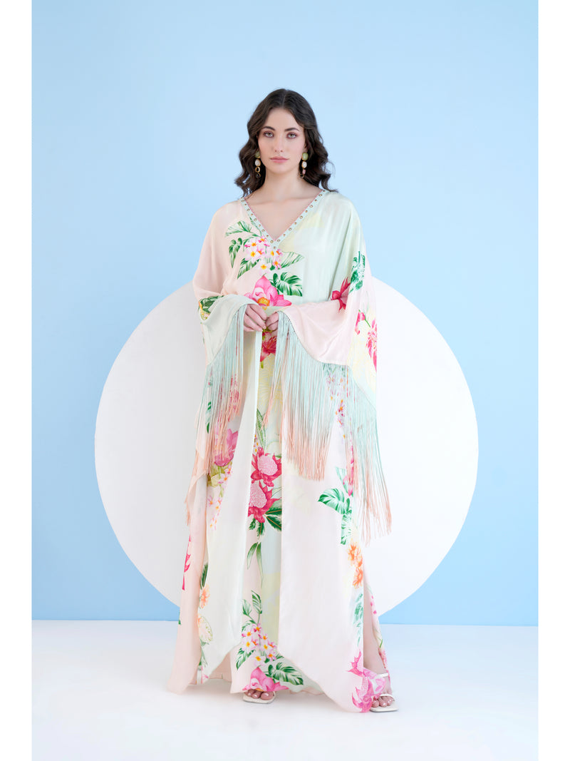 Tropical Mist Kaftan dress