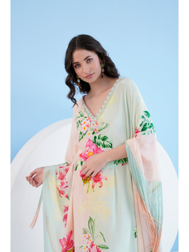 Tropical Mist Kaftan dress