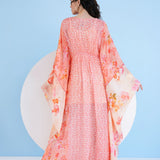 Mushroom and Pastoral Kaftan Dress