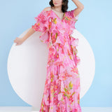 Dark Pink Lilium Maxi Dress