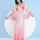 Bauhinia Printed Ombre Maxi Dress
