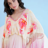Bauhinia Printed Ombre Maxi Dress