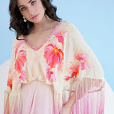 Bauhinia Printed Ombre Maxi Dress