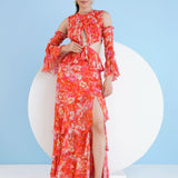 Dark Orchid Tiered Maxi Dress