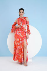 Dark Orchid Tiered Maxi Dress