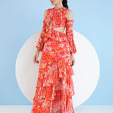 Dark Orchid Tiered Maxi Dress