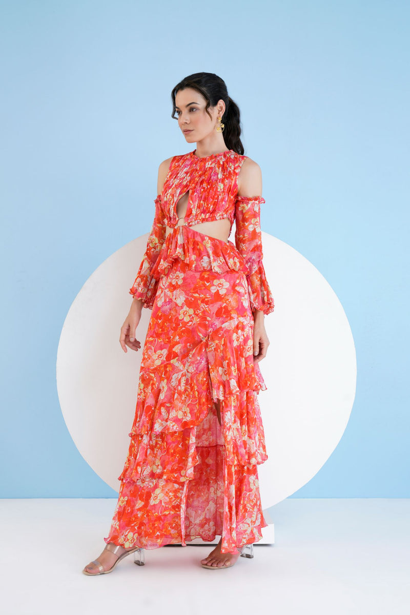 Dark Orchid Tiered Maxi Dress
