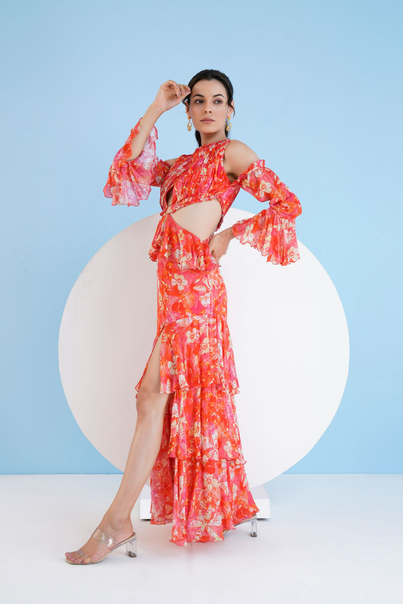 Dark Orchid Tiered Maxi Dress