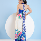 Floral Expression Halter Maxi Dress