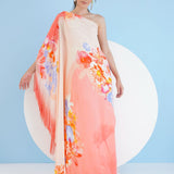 Peach Damsel Kaftan Dress