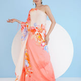 Peach Damsel Kaftan Dress