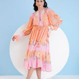 Corsage Midi Dress