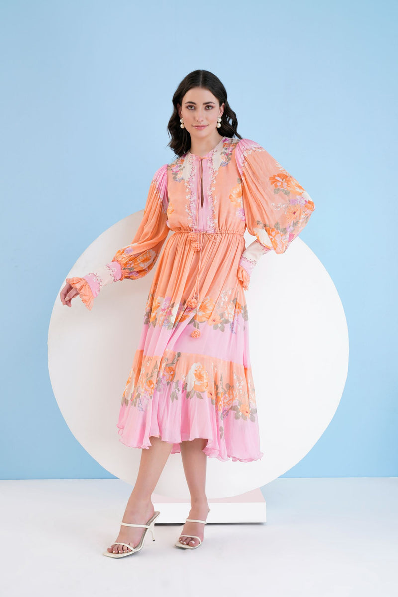 Corsage Midi Dress