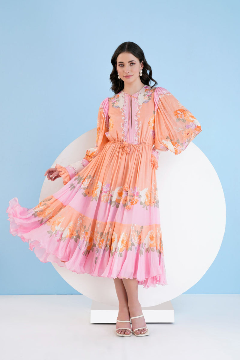 Corsage Midi Dress